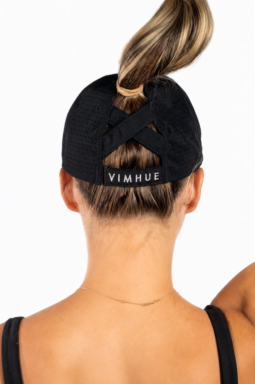 VIMHUE X-Boyfriend Black UPF 50+ Ponytail Baseball Cap Size 57
